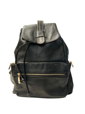 Black Leather Backpack